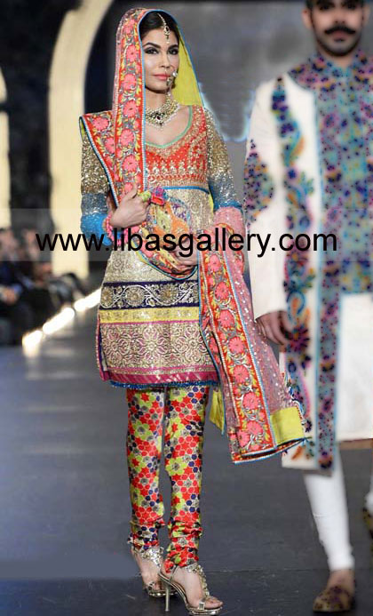 Multi Color Ellen Latest Bridal Dresses 2014