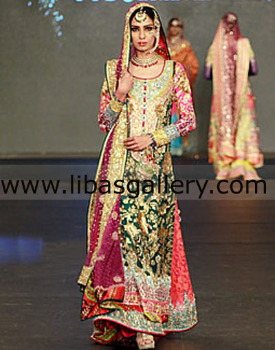 Nomi Ansari Wedding Bridal Wear Collection 2014 At PFDC L`Oreal Paris Bridal Week 2013 Buy Online Nomi Ansari Rang Mahal Bridal Collection Bridal Lehengas, Sharara, Gharara in Houston, Sugarland, Texas