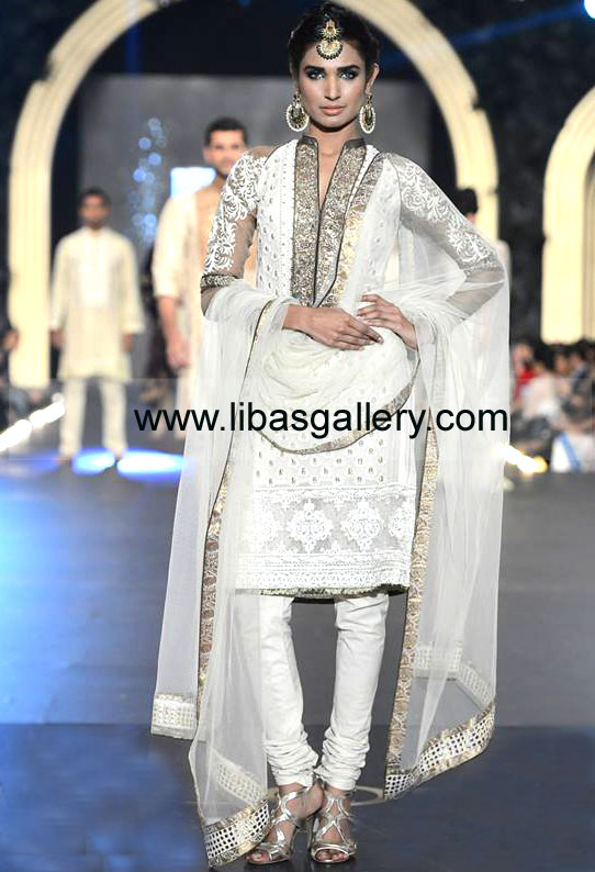 Pearl White Cavallari Latest Bridal Dresses 2014