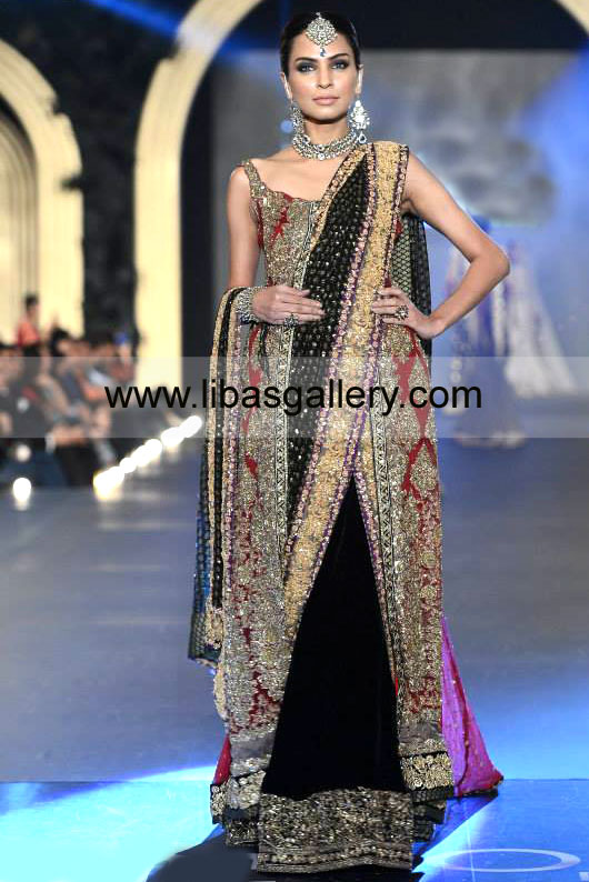 Designer Sana Safinaz Exquisite and Enthralling Bridal Collection 2013-2014 at PFDC L`Oreal Paris Bridal Week 2013 Lahore Online Bridal Dresses Store in Ontario, Canada