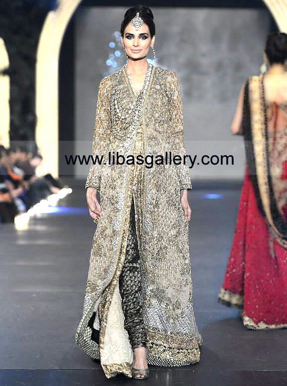 Sana Safinaz Completely Revamped Latest Bridal Collection at PFDC LOreal Paris Bridal Week 2013, Lehenga, Sharara, Gharara Online Shop USA, UK, Canada, Australia, Europe, Middle East