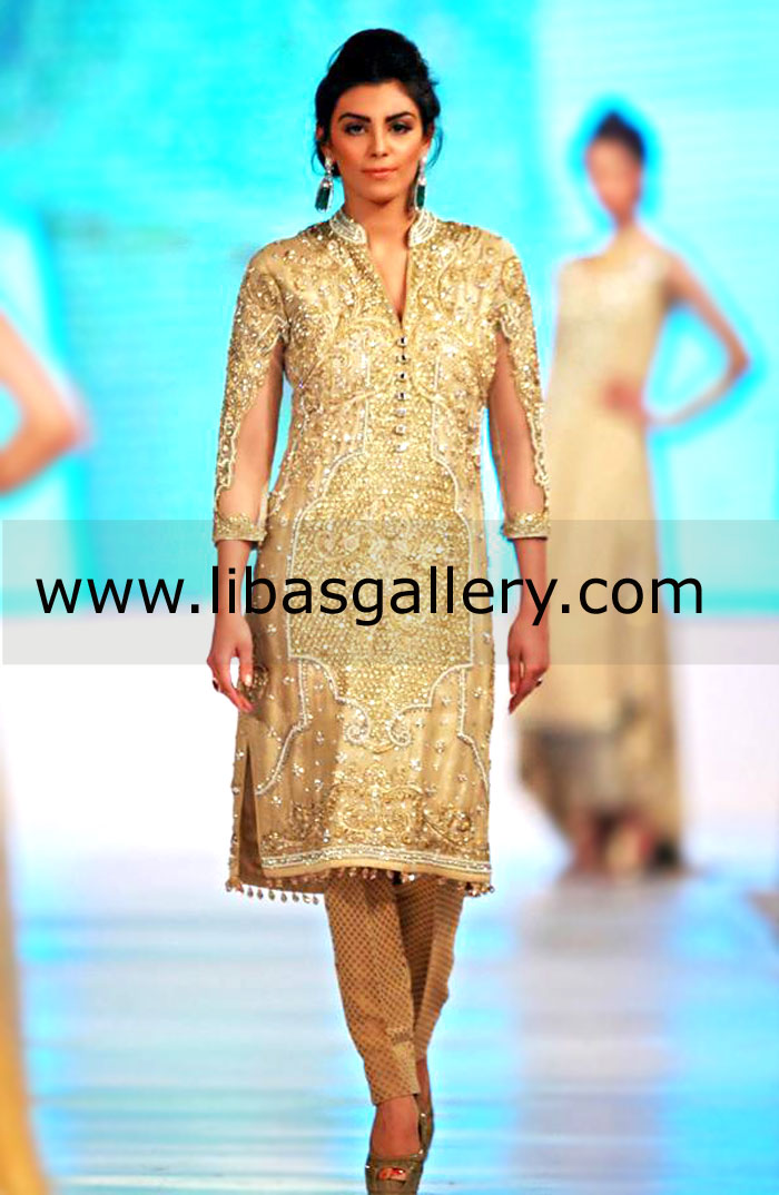 Gold Metallic Faustine New Arrival Dress 
