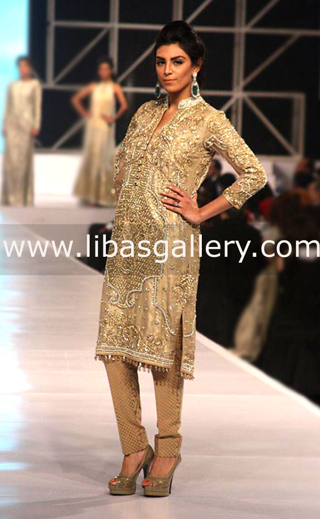 Gold Metallic Faustine New Arrival Dress 