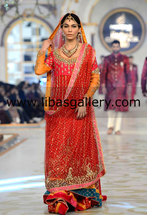 Maria B Anarkali Suits | Maria B Angrakha 2014 Latest Occasion wear Collection byMaria B. Trendy Designer Party Dresses, Shop Maria B Collection Bridal Couture Week 2014 Online