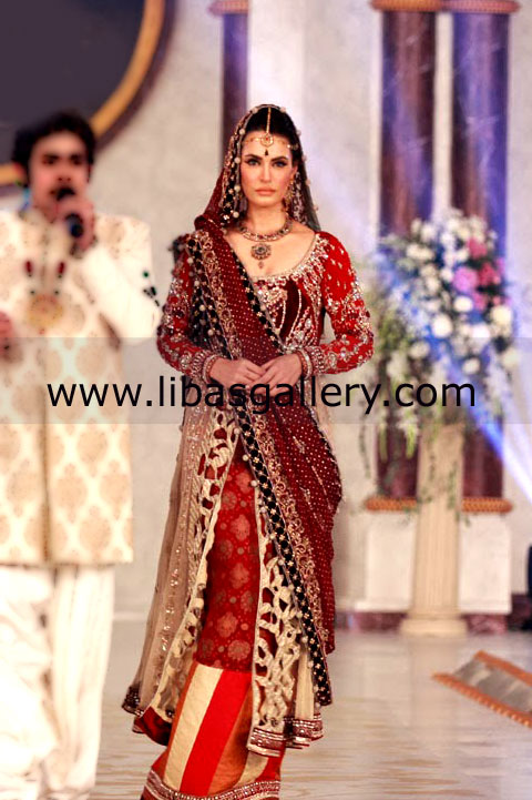 Bridal Wear Pakistani Bridal Dresses Designer Bridal Dress Gharara Sharara by Maria B Bridal Dresses 2014 Maria B Designer Weddding Dress in Atlanta Georgia