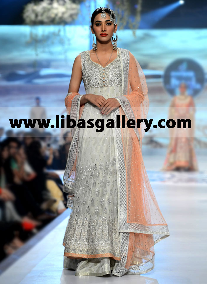 Zainab Chottani Bridal Collection at PBCW 2014 for Large Bust Shaped Wedding Dresses 2014 Bridal Wear Anarkali Suits Bridal Lehenga Designer Party Wear Online in Atlanta and Seattle, USA