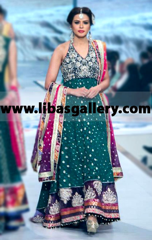 Buy Designer Zainab Chottani Bridal Wear Anarkali New Arrival Suits Online in Wholesale and Retail, Zainab Chottani PBCW 2014 Bridal Dresses in Los Angeles, Atlanta and Seattle, USA