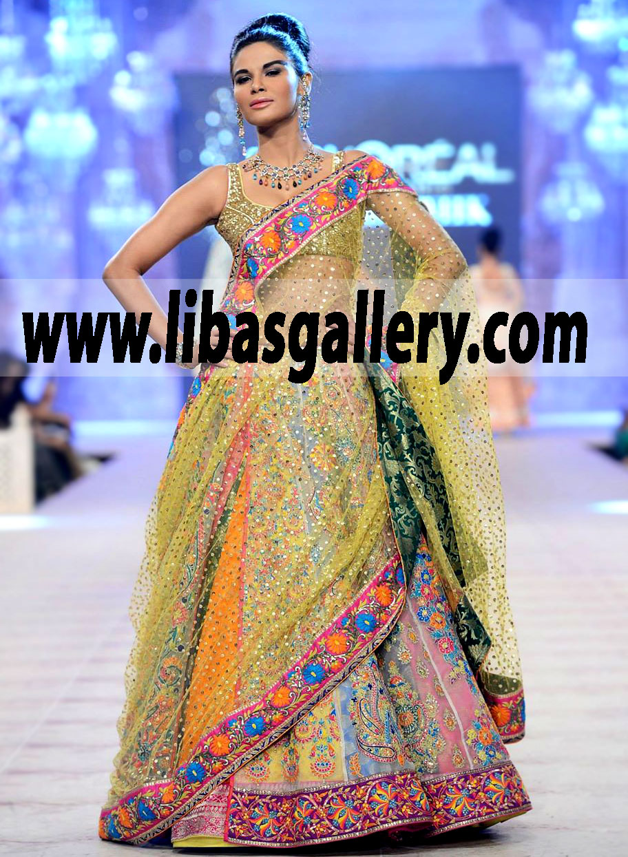 New Arrivals Heavy Embellished Wedding Lehenga and Sharara 2014