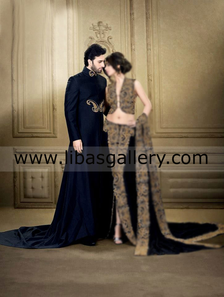 long gown style navy blue mens Designer Sherwani Embroidered for Wedding Buy Online uk usa canada long gown style navy blue mens Designer Sherwani Embroidered for Wedding Buy Online uk usa canada