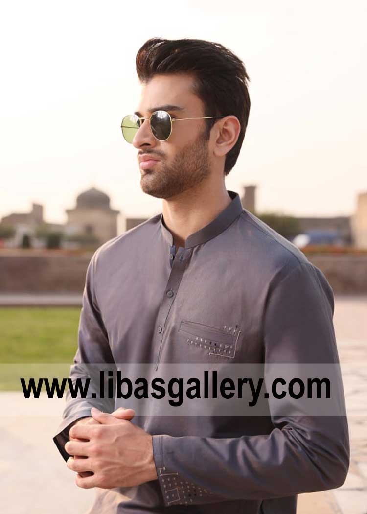 Amazing Eid kurta for men with white trouser