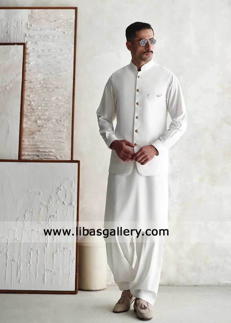 off white suiting classic style waistcoat 