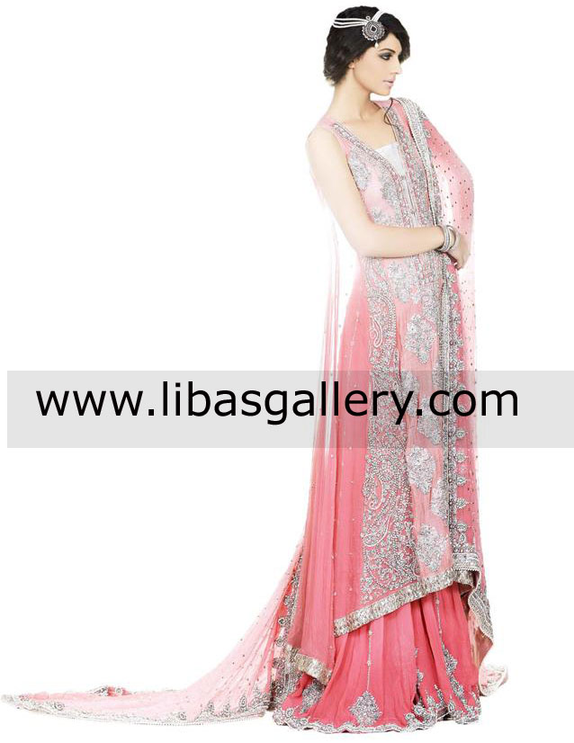 Carmine Pink Ornella Bridal Wear