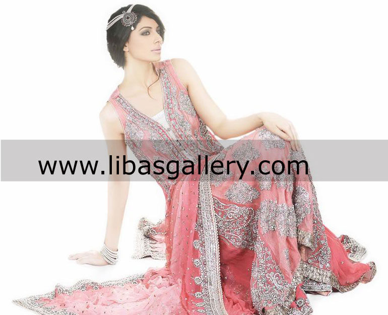 Carmine Pink Ornella Bridal Wear
