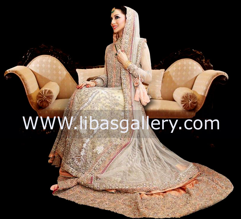 Peach Azzoro Bridal Wear