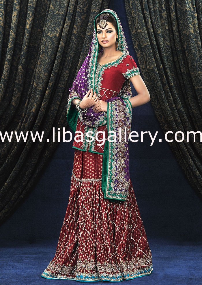 Deep Red Grengio Bridal Wear