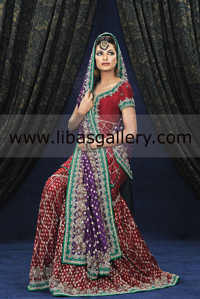 Deep Red Grengio Bridal Wear