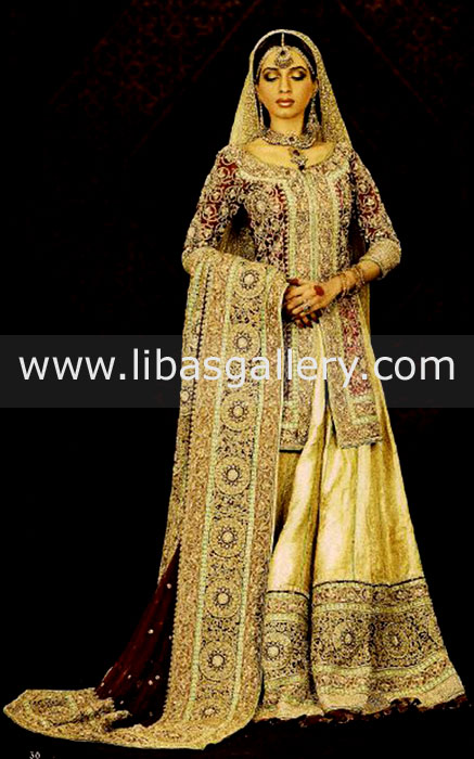 Royal Maroon Ritzy Bridal Wear