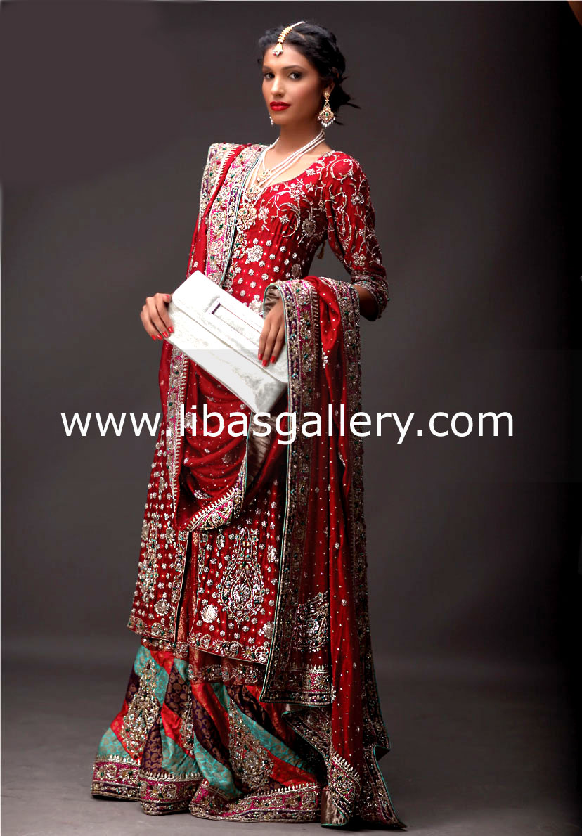 Hassan Shehryar Yasin Designer Bridal Wear Bridal Lehenga Designer Gharara Bridal Couture Week 2012 - 2013 - 2014 PFDC L`Oreal Fashion Week Karachi Lahore 2012 - 2013- 2014 wedding dresses