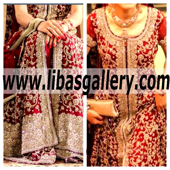 Bridal Wear By Designer Sana Safinaz Beautiful Wedding Sharara Dress
