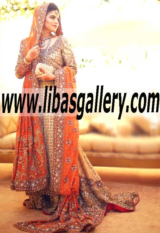 Spectacular Designer Bunto Kazmi Wedding Lehenga for Valima and Reception