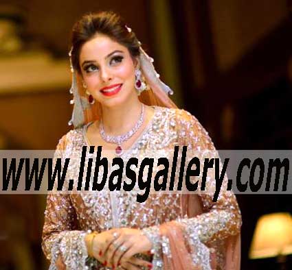 Mind-blowing Long Length Gown for Valima and Wedding Reception