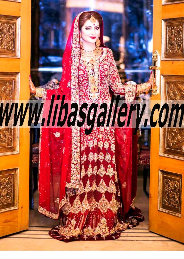 Rani Emaan Bridal Maxi Lehenga Dresses Pakistani Bridal Maxi with Lehenga