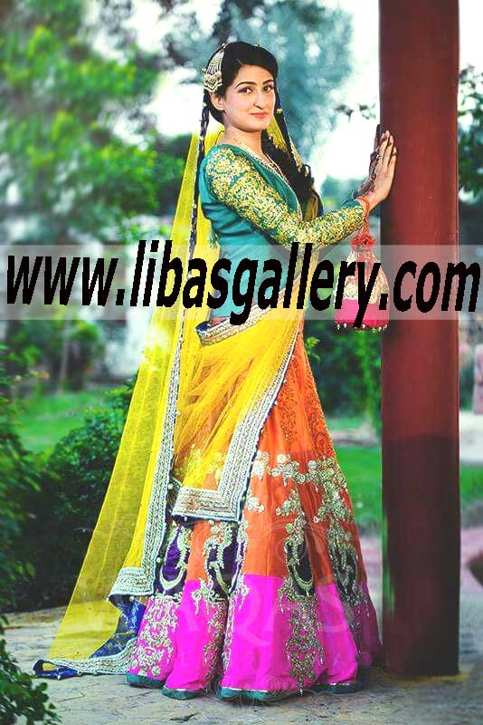 Glorious Bridal Lehenga with Heavy Dupatta for Wedding and Special Events