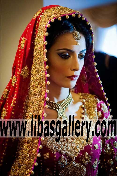 Amazing Bridal Dress with Lovely Lehenga for Wedding