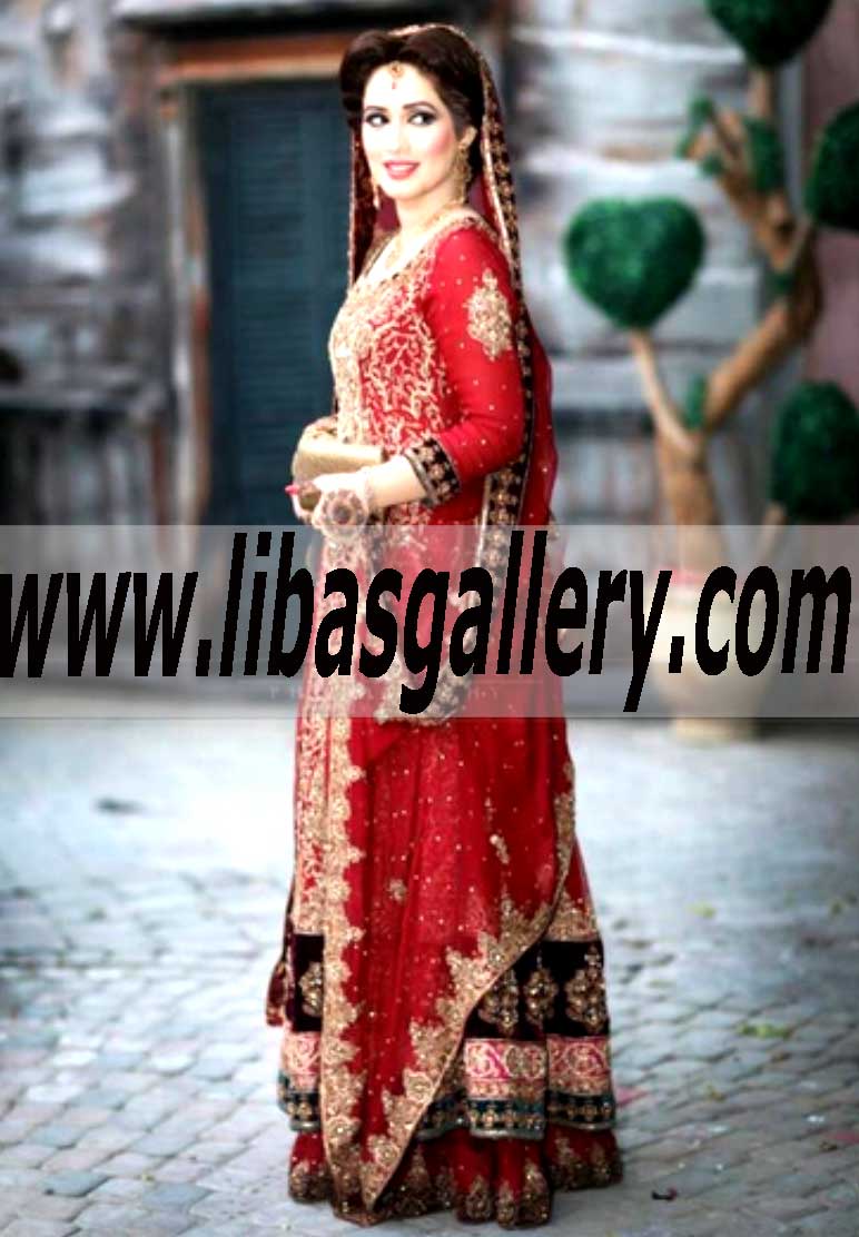 EXTREMELY BEAUTIFUL BRIDAL Dress with Elegant and detailed Embellishments