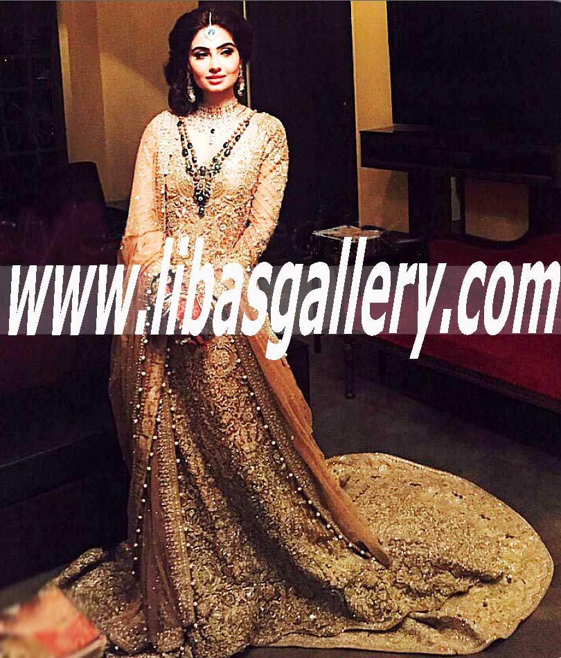 Classic and Traditional Designer Faraz Manan Bridal Wear Lehenga Dress for Wedding and Reception