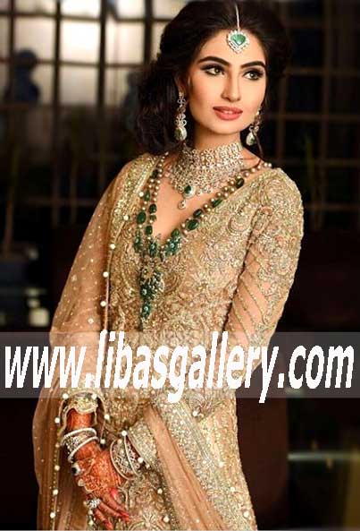 Classic and Traditional Designer Faraz Manan Bridal Wear Lehenga Dress for Wedding and Reception
