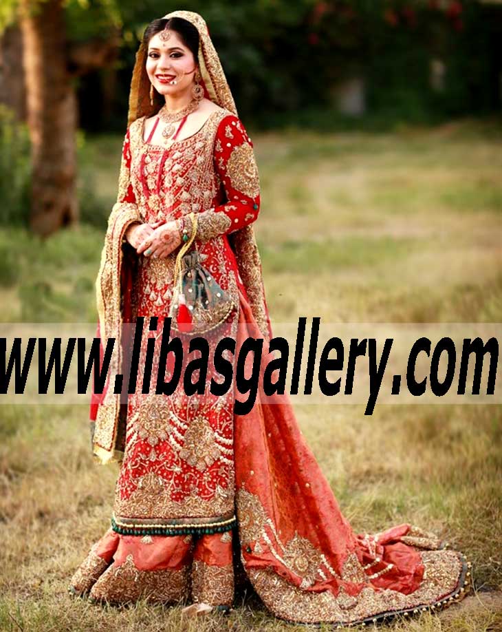 Stunning Bridal Wear with Stylish Sharara for Luxurious Weddings 
