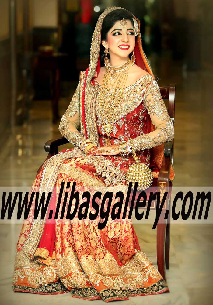 Enthralling Bridal Wear GHARARA for Wedding and Major Events