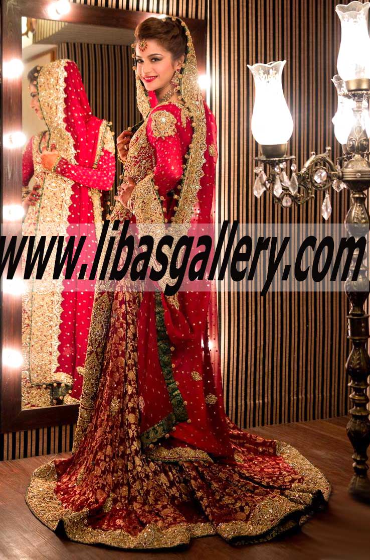 Sensational Wedding Dress with Dazzling Sharara for Bridal