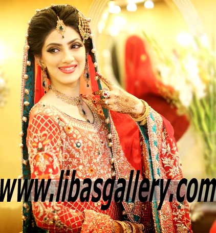 Splendid Bridal Dress with Beautiful Embellishements for Wedding and Special Occasions