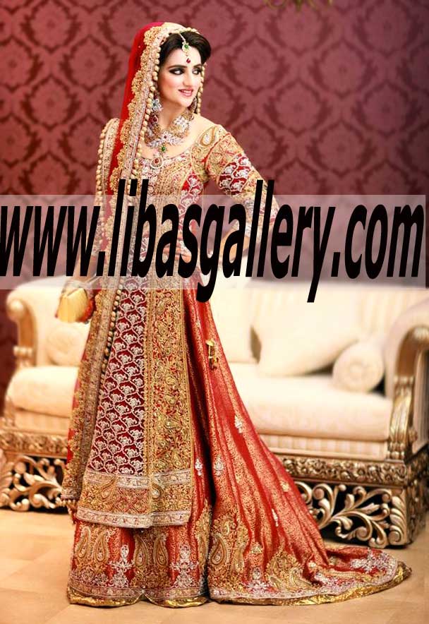 Outstanding Bridal Wear Sharara Dress with Awesome Embellishments