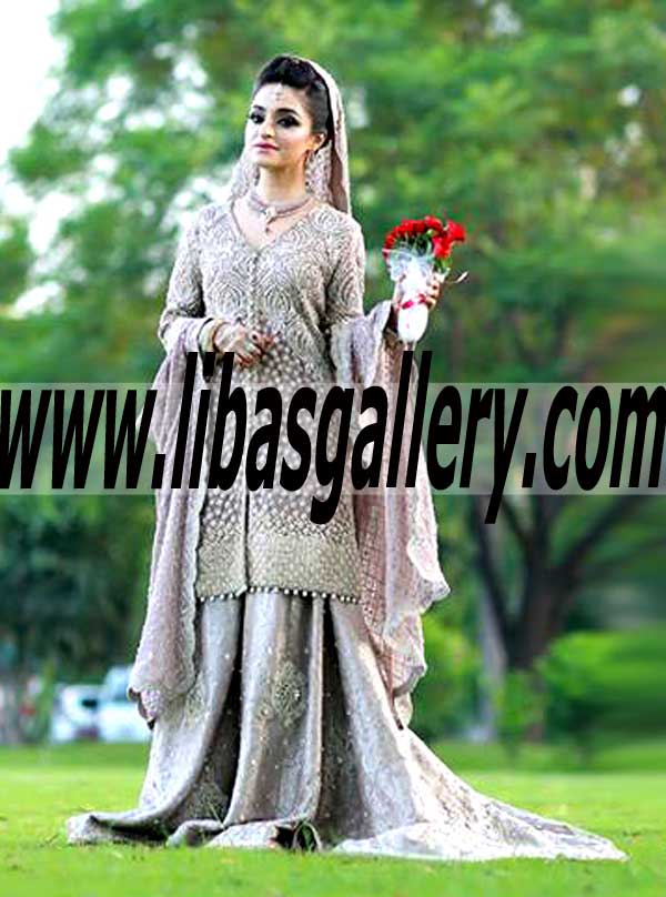 Astonishing Bridal Dress with Georgeous Lehanga for Valima and Wedding Reception