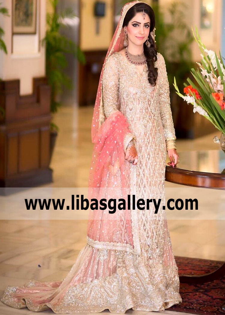 Classy and chic Designer Bridal Dress with Heavy Embellishments for Wedding