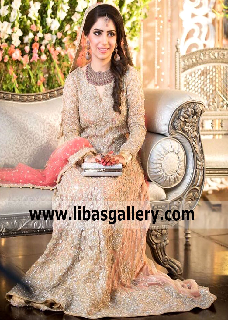 Classy and chic Designer Bridal Dress with Heavy Embellishments for Wedding