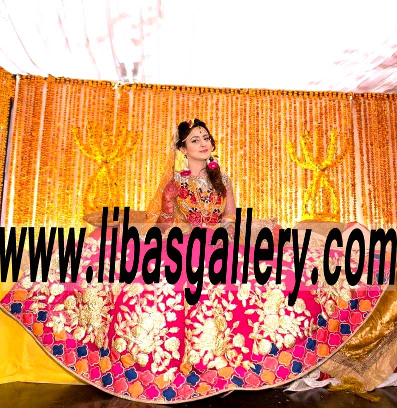Princess Bridal Floor length Lehenga Dress for Engagement and Special Occasions