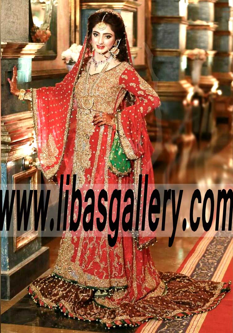 Luxurious Anarkali Bridal Wear With high end embellishments for Wedding day