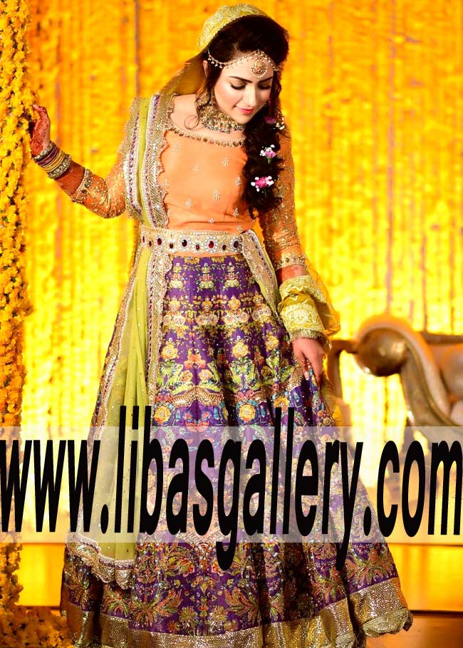 Elegant Wedding Lehenga Dress Surrey London UK Ali Xeeshan Theater Studio