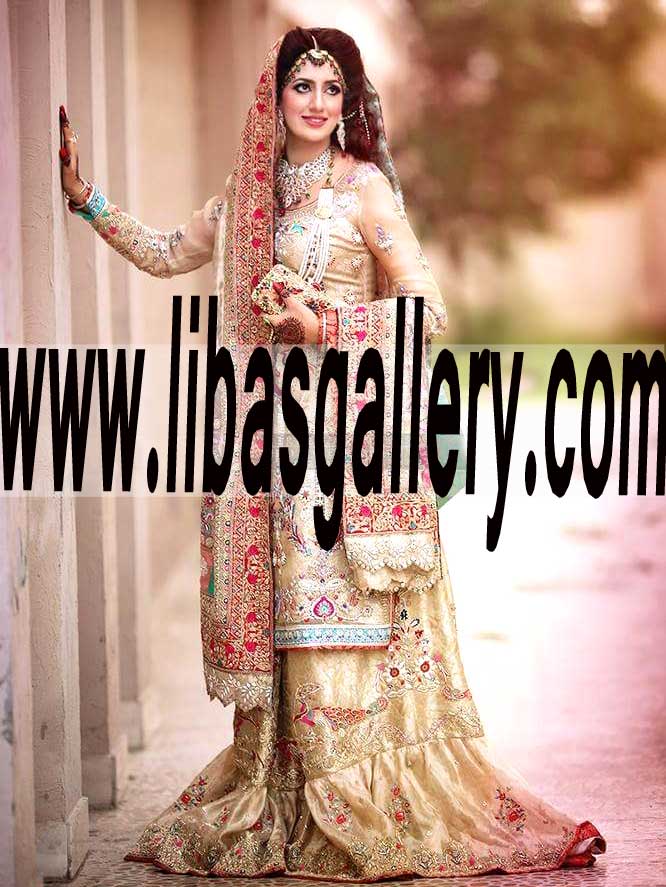2016 Designer Bridal Gharara Collections, Designer Bridal Gharara Collections, Bridal Gharara Collections, Gharara Collections in Bromley UK
