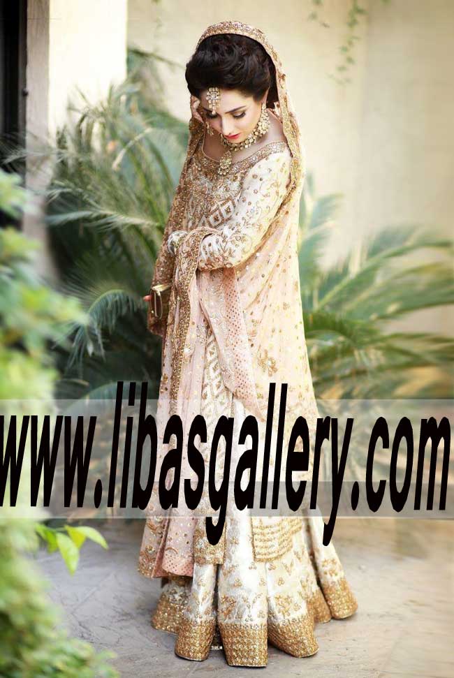 Whimsical Designer Bridal Wear Lehenga for Reception or Valima