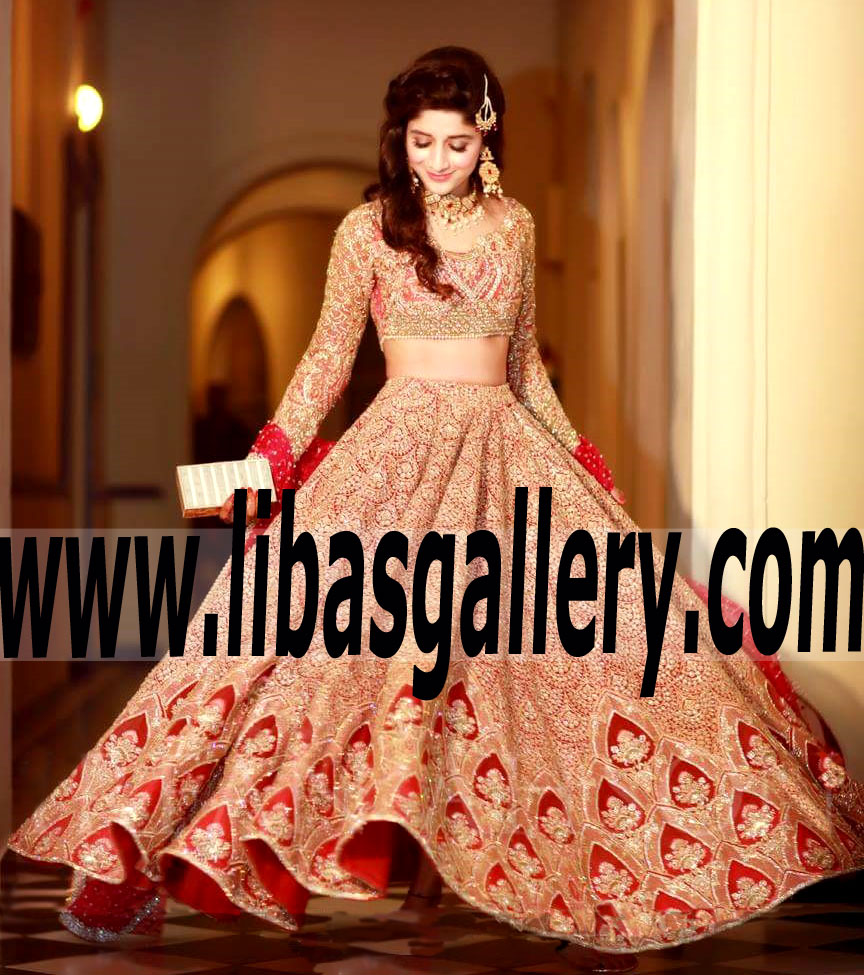 Pakistani Wedding Dresses Faraz manan Buffalo New York USA wide variety of Luxurious Floor Length Lehenga Wedding Lehenga