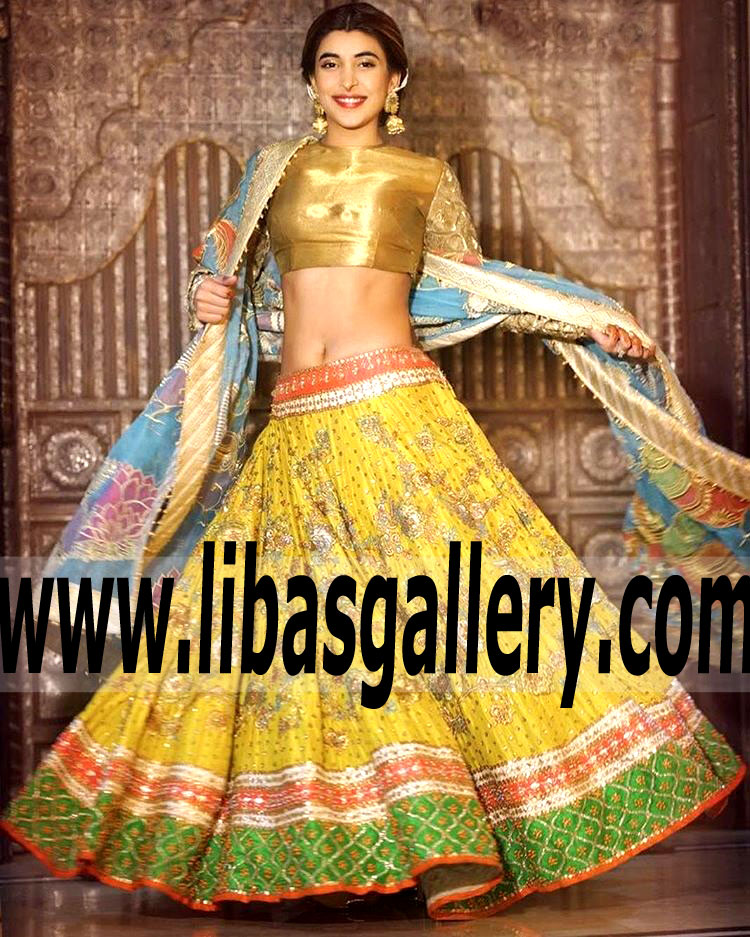 Wedding Lehenga Choli Ali Xeeshan Buffalo New York USA large scale Pakistani Wedding Dresses Lehenga with price