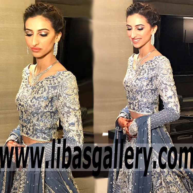 Vigorous Bridal Lehenga Dress with Lovely and Graceful Embellishments for Modern Brides