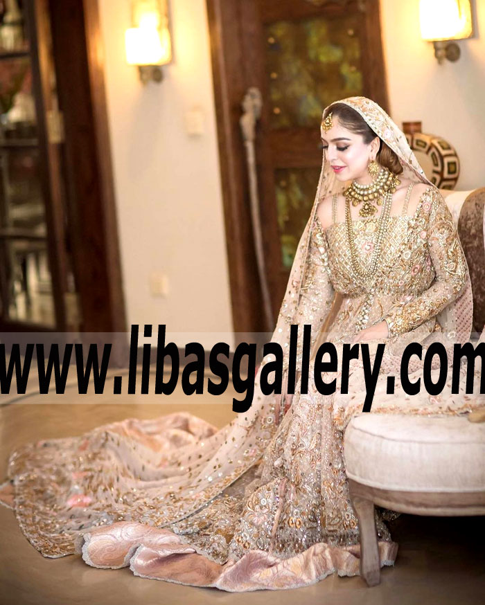 Pakistani Designer Majestic Embellished Bridal Gown