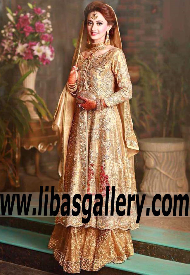 A Regal Wedding Gown styled with Lehenga Skirt