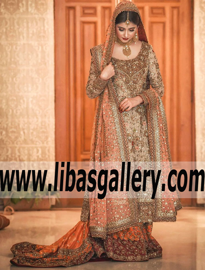 Majestic Heavy Embellished Walima Bridal Dress